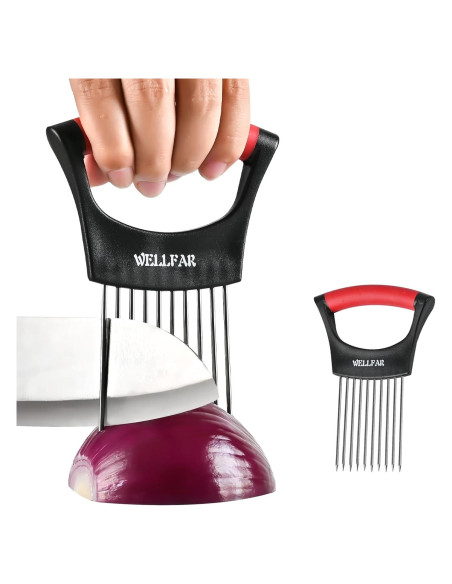 Soporte Cortador de Cebolla 2 Piezas WELLFAR Acero Inoxidable