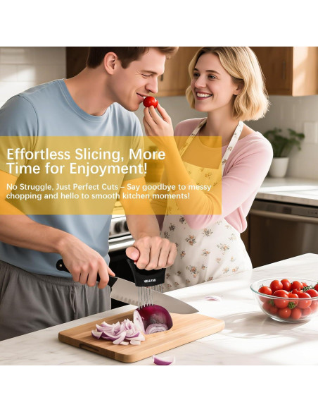 Soporte Cortador de Cebolla 2 Piezas WELLFAR Acero Inoxidable