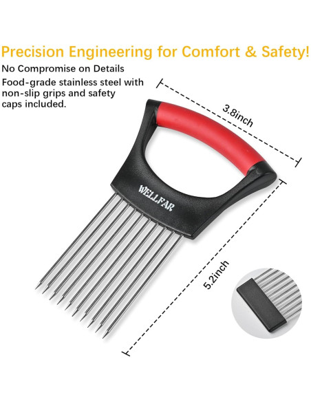 Soporte Cortador de Cebolla 2 Piezas WELLFAR Acero Inoxidable