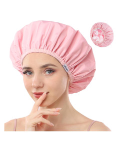 Gorra de Ducha Reutilizable Años Calm Rosa Talla Única Impermeable