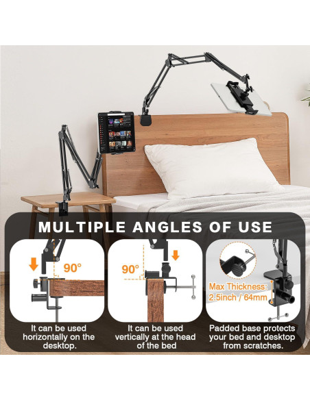 Soporte Ajustable para Tablet JUBOR 95.5 cm 360 Aluminio