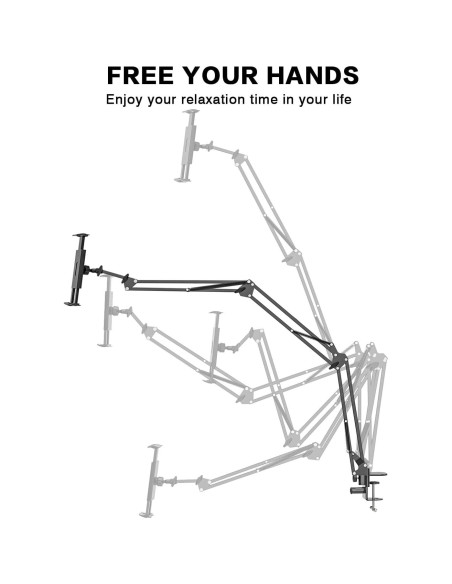 Soporte Ajustable para Tablet JUBOR 95.5 cm 360 Aluminio