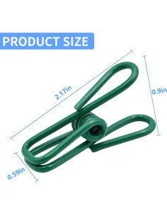 Paquete de 20 pinzas de ropa de acero inoxidable AskBed 2