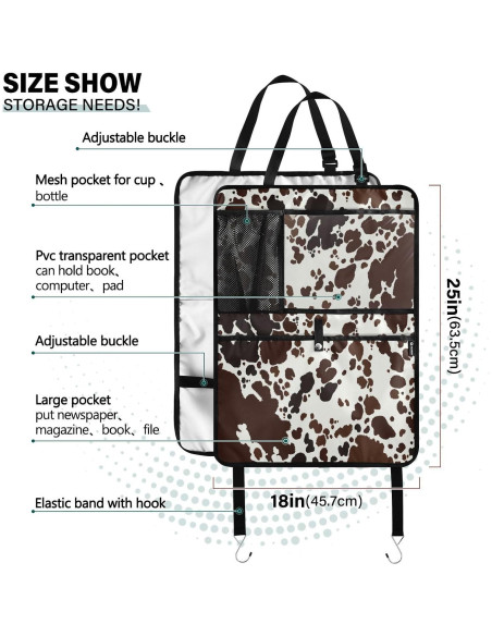 Organizador de Asiento Trasero YETTASBIN 63.5x45.7cm 2 Paquete