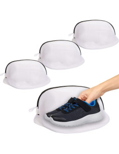 AUTODECO 4 Bolsas de Lavado para Zapatos Malla 25x40 cm 2