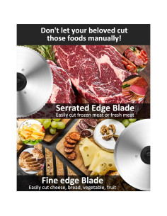 Cortadora de Carne Eléctrica TOKASS 200W con 2 Cuchillas 19.05cm 2