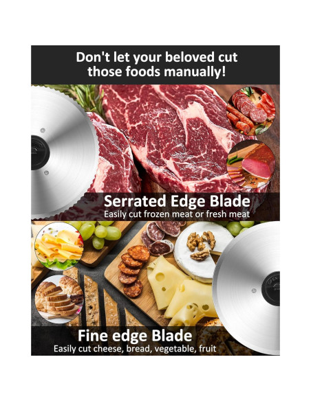 Cortadora de Carne Eléctrica TOKASS 200W con 2 Cuchillas 19.05cm