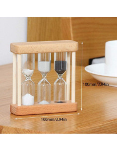 Reloj de Arena de Madera Htppzjr 1/3/5 Minutos Decorativo 2