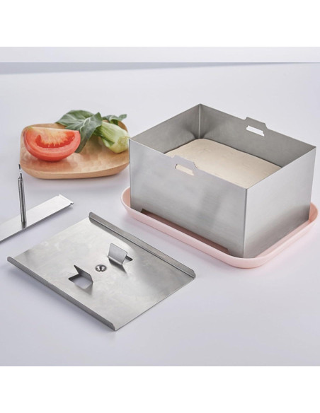 Prensa de Tofu QTLCOHD Acero Inoxidable 16x12x9 cm Libre BPA Prensa de Tofu QTLCOHD Acero Inoxidable 16x12x9 cm Libre BPA