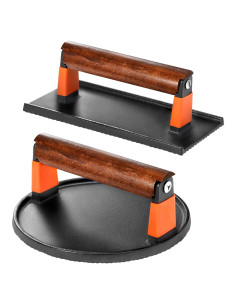 Kit de Prensa para Hamburguesas GGC Hierro Fundido 2 Piezas