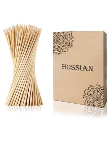 HOSSIAN 150 Palitos de Bambú Natural 15.24 cm para Aperitivos