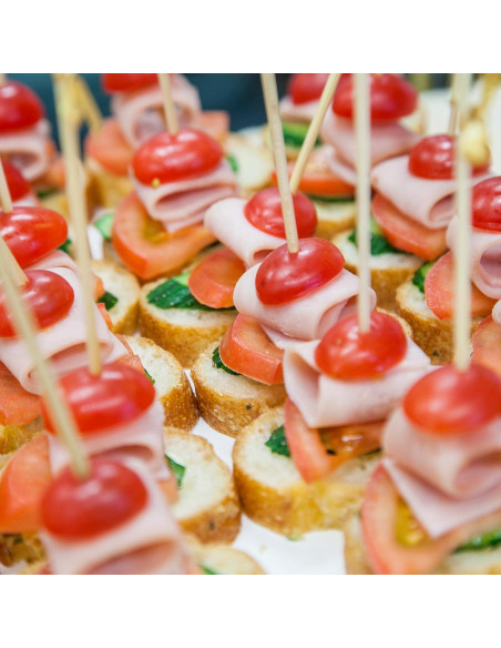 HOSSIAN 150 Palitos de Bambú Natural 15.24 cm para Aperitivos