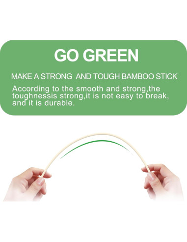 HOSSIAN 150 Palitos de Bambú Natural 15.24 cm para Aperitivos