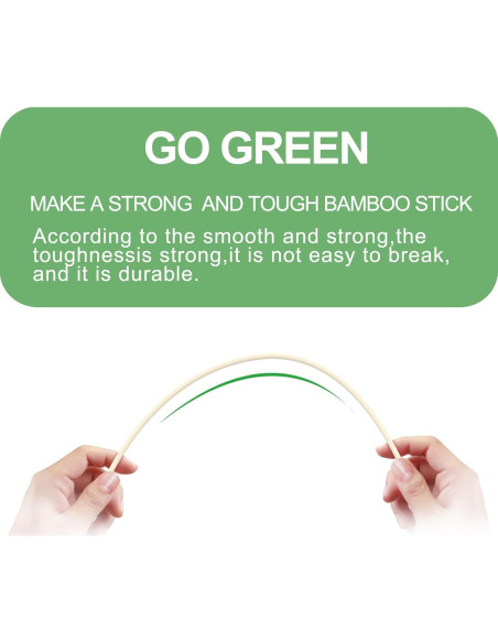 HOSSIAN 150 Palitos de Bambú Natural 15.24 cm para Aperitivos