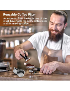 Canasta de Filtro de Acero Inoxidable Agatige 51mm 2 Tazas 2