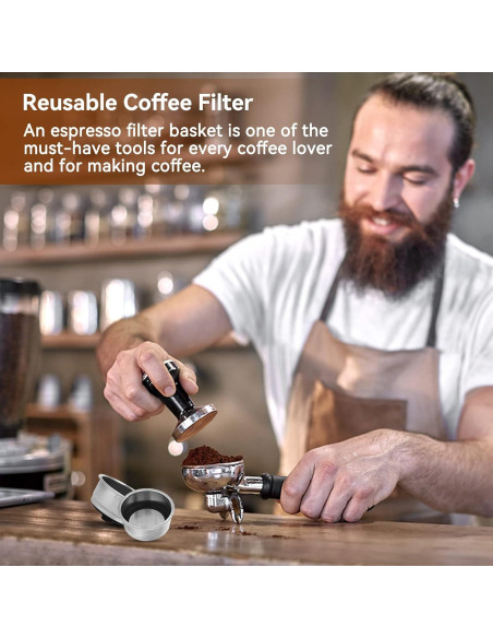 Canasta de Filtro de Acero Inoxidable Agatige 51mm 2 Tazas