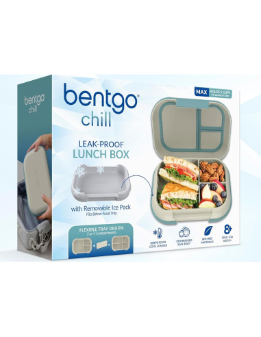 Bentgo Chill Max Caja de Almuerzo XL 5 Tazas a Prueba de Fugas
