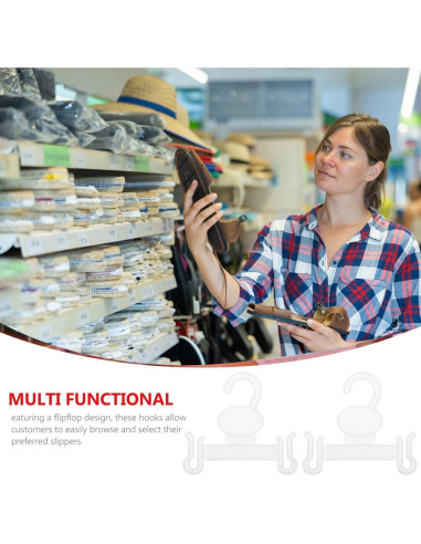 Ganchos para Colgar Zapatos ULTECHNOVO 100pcs Plástico Blanco