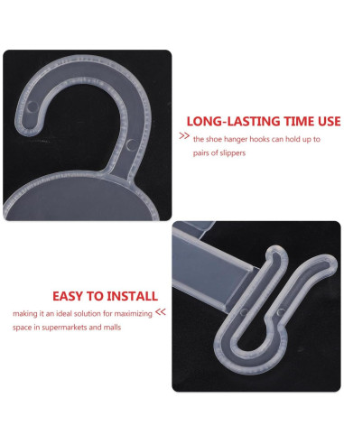 Ganchos para Colgar Zapatos ULTECHNOVO 100pcs Plástico Blanco