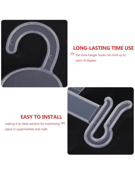 Ganchos para Colgar Zapatos ULTECHNOVO 100pcs Plástico Blanco