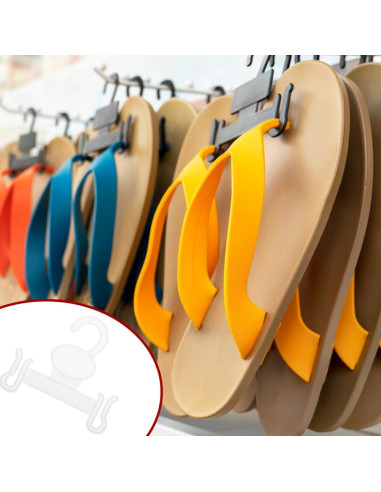 Ganchos para Colgar Zapatos ULTECHNOVO 100pcs Plástico Blanco