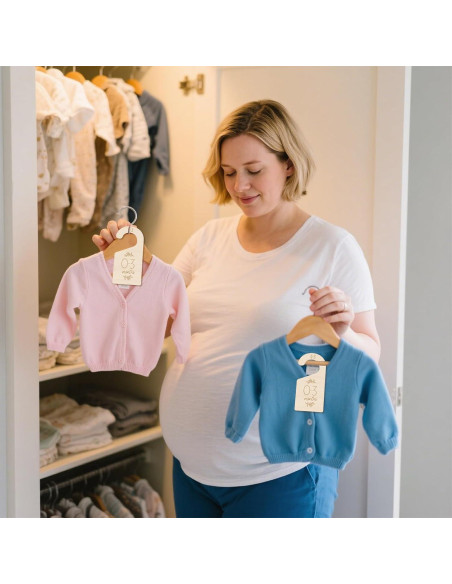 Divisores de Armario para Bebés KINYFY - 7 Pcs Madera 17x8 cm