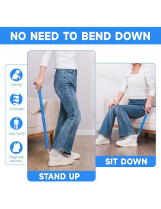 Cuerno de Zapato Fanwer Extra Largo Ajustable para Ancianos 2