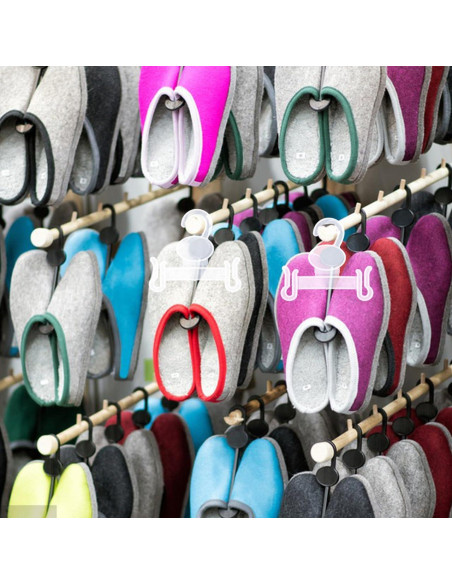 Ganchos para Colgar Zapatos ULTECHNOVO 100pcs Plástico Blanco