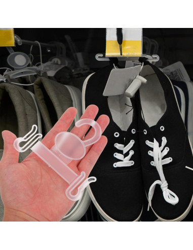 Ganchos para Colgar Zapatos ULTECHNOVO 100pcs Plástico Blanco