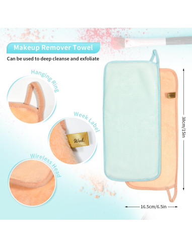 Juego de 7 Toallas Desmaquillantes Reutilizables Mis Cosas Novedosas