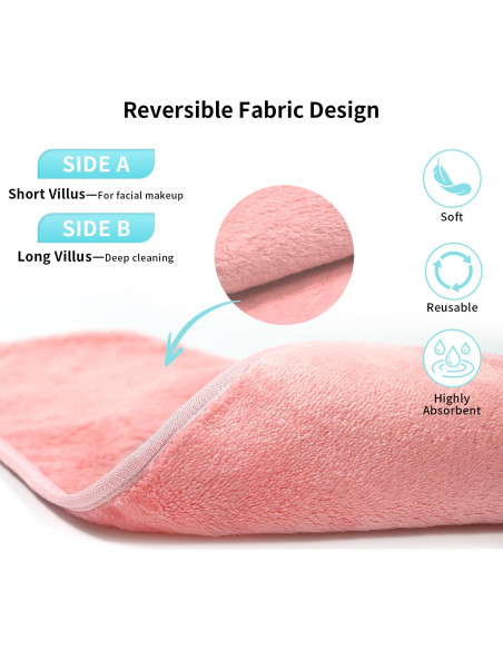 Juego de 7 Toallas Desmaquillantes Reutilizables Mis Cosas Novedosas