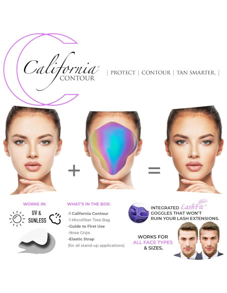 Gafas de bronceado California Contour UV400 para cara