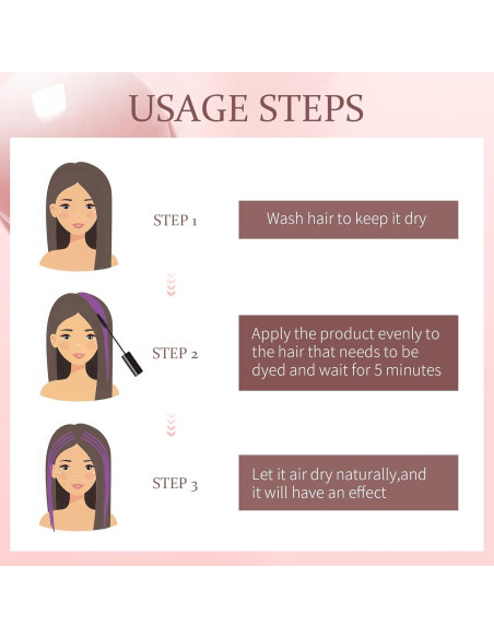 Tinte Temporal para el Cabello aopoka - 8 Colores Vibrantes