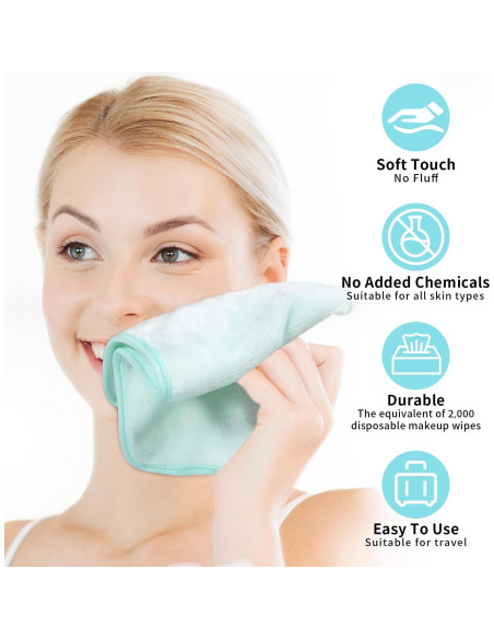 Juego de 7 Toallas Desmaquillantes Reutilizables Mis Cosas Novedosas