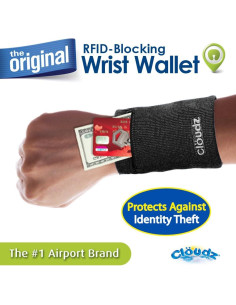 Billetera de Muñeca Cloudz con Bloqueo RFID - Negro 2