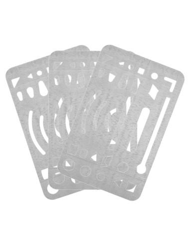 Escudos de Borrado Acero Inoxidable Gadpiparty 3 Piezas 9.1x5.2cm