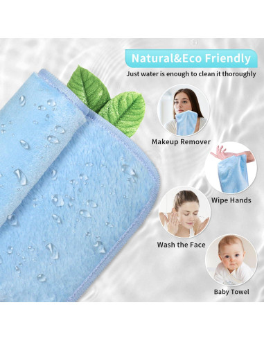 Juego de 7 Toallas Desmaquillantes Reutilizables Mis Cosas Novedosas