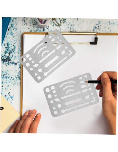 Escudos de Borrado Acero Inoxidable Gadpiparty 3 Piezas 9.1x5.2cm