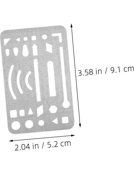 Escudos de Borrado Acero Inoxidable Gadpiparty 3 Piezas 9.1x5.2cm