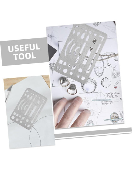 Escudos de Borrado Acero Inoxidable Gadpiparty 3 Piezas 9.1x5.2cm