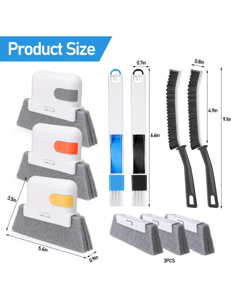 Juego de Limpiadores de Rieles de Ventana Palksky 7 Piezas