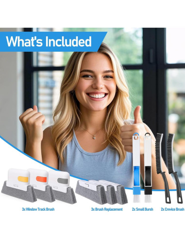 Juego de Limpiadores de Rieles de Ventana Palksky 7 Piezas