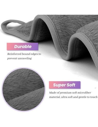 Paquete de 8 Toallas Desmaquillantes HealAge Microfibra 33x18cm