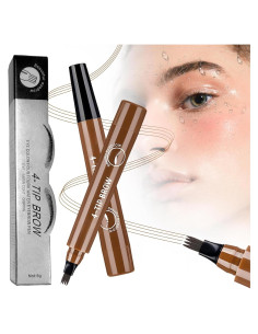 Lápiz de Cejas Microblading Impermeable Teamoda 2 Pcs Marrón Oscuro