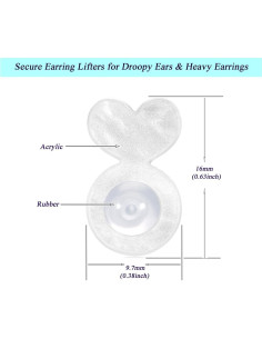 Soportes de Pendientes Hipoalergénicos Fomissky-sisa 3 Pares 2