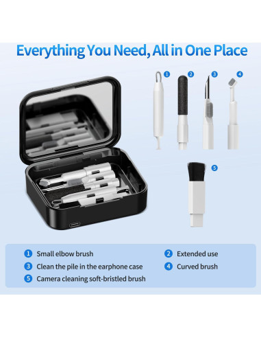 Kit de limpieza para teléfonos Stjiatu CK03 con adaptadores USB