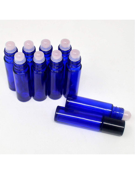 10 Botellas Vacías de Vidrio Fengshuisale 10ml con Rodillo