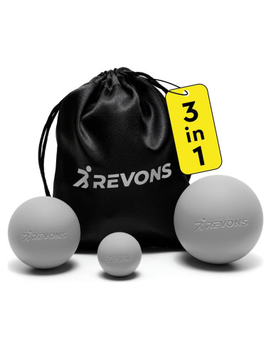 Juego de Pelotas de Masaje REVONS 3 en 1 - Alivio Muscular
