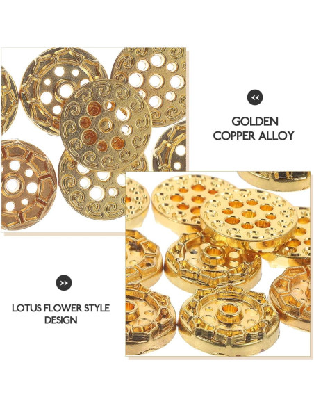 Soporte para Incienso Mini Loto ARTIBETTER - 10 Pcs Cobre