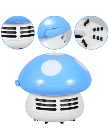 Aspirador de Mesa Portátil FAVOMOTO Hongo Azul 60W